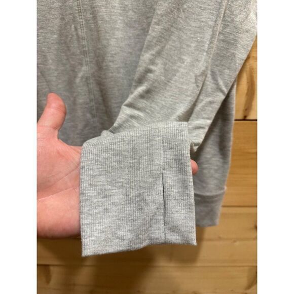 Yogalicious Women's Gray Pullover Hoodie V Neck Long Sleeve XL - Picture 7 of 7